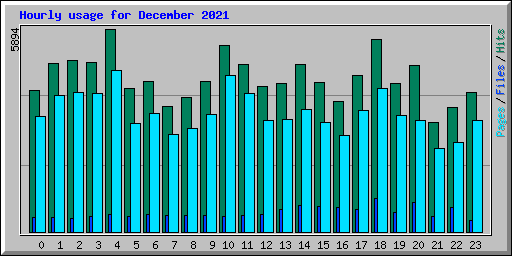 Hourly usage for December 2021