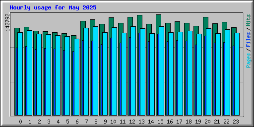 Hourly usage for May 2025