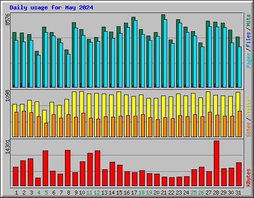 Daily usage for May 2024